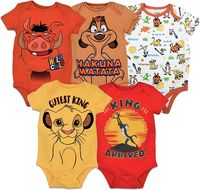 Disney Mickey Mouse Baby Boys 5 Pack Bodysuits 5 pack colorful creepers with Lion King design Featuring Timon, Pumbaa, Simba, Rafiki at Pride Rock and an all-over-print Machine wash cold; officially licensed We are suggestions to ensure that your new born baby Summer & winter dresses for their cute look Our outfit is perfect for your baby Nike, spring & jordan with the best outfit set #summer #bodysuits #dressed #dresscode