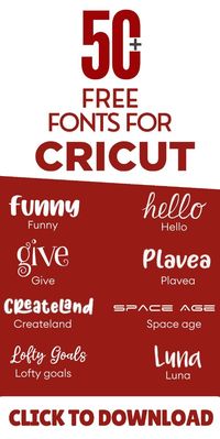 50+ Exclusive FREE Cricut Fonts - Click to Downlaod - #fonts #freefonts