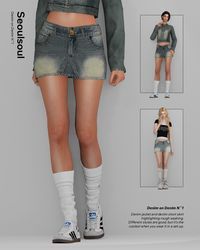 SIMS4 CC // Denim on Denim N˚1