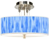 Blue Tide Giclee 14" Wide Ceiling Light - #24Y04 | Lamps Plus