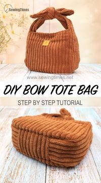 DIY Bow Tote Bag 💖 Super Cute Purse Bag Tutorial