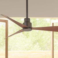 44" Minka Aire Simple Bronze Outdoor Ceiling Fan with Remote Control - #45X96 | Lamps Plus