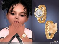 Sims 4 — Cat Watch For Toddlers by feyona — Cat Watch For Toddlers comes in 3 colors of metal: yellow gold, white gold,