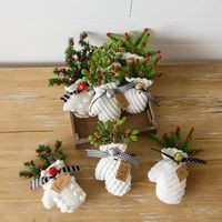 Holly Berry Filled Mitten Set of 9 | Antique Farmhouse