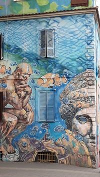 Mural by Carlos Atoche (detail) in Torpignattara, Rome