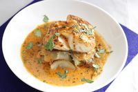 Halibut with Thai red sauce – tastesspicy.com Blog