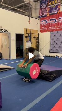 precision_tumbling on June 29, 2024: "POV: you’re taking a back handspring clinic with Coach Vonté! #OnPoint🎯 #PrecisionTumbling🩵 #cheerleading #tumbling #backhandpspring #gymnastics".