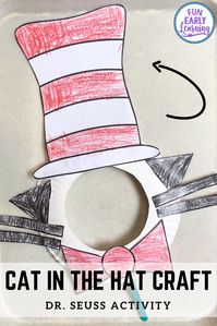 Dr. Seuss Cat in the Hat Paper Plate Kid's Craft! Fun and easy kid's craft with free template. Just print and create!