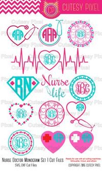 Nurse Svg cutting file, nurse Desings SVG, DXF, Cricut Design Space, Silhouette Studio,Digital Cut Files by CutesyPixel on Etsy