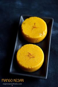 mango kesari recipe, how to mango kesari