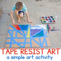 Tape Resist Art Activity for Kids of All Ages - Busy Toddler