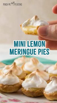 These mini pies are the perfect treat! This is the best Mini Lemon Meringue Pies recipe. These bite-sized pies are made with a homemade or store-bought lemon curd and topped with fluffy meringue. Ideal for holiday treats, Mother's Day, or afternoon tea treats.