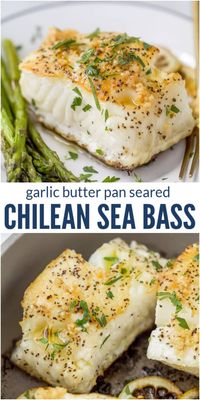 You don't have to be a chef to cook up perfectly seared sea bass. You only need ghee, garlic, lemon, and, of course, fresh Chilean sea bass and my easy-to-follow instructions. You'll be so proud of yourself and want to make this dish again and again. #seafoodrecipe #seabass #chileanseabass #easydinner #dinneridea #whole30recipe