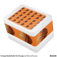 Orange Basketballs On Orange, Cooler #basketball #cooler  #esky