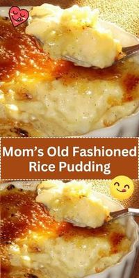 Take a trip down memory lane with Mom's Old Fashioned Rice Pudding. Creamy, comforting, and sprinkled with just the right amount of cinnamon, this dessert is a timeless classic that warms the heart and soul.