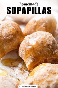 These sopapillas are fried to pillowy and puffed perfection and are the best Tex-Mex treat! Made with a simple and easy dough, they’re topped with cinnamon sugar and drizzled with honey.