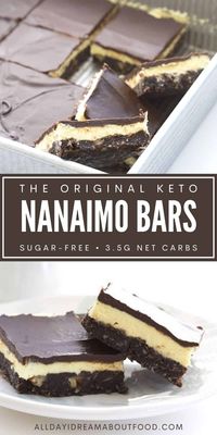 The famous Canadian dessert ever goes keto and sugar-free. Nanaimo Bars were my favorite growing up so when I went low carb, I knew I had to find a way to make them healthier. And I did it! Even my fellow Canadians can't tell they are sugar and grain-free.