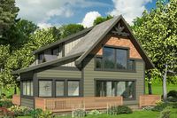 Cabin Style House Plan - 2 Beds 2 Baths 1306 Sq/Ft Plan #117-901 - Houseplans.com