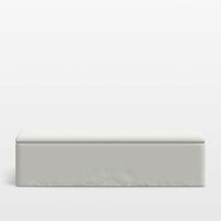 Greenwich 68" White Upholstered Storage Bench | Crate and Barrel