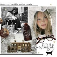 #aesthetic #moodboard #moodboardaccount #fashion #pinterest #style #vogue #model #inspo #janebirkin #winter #fall #nyc #september #glasses #mocha #coldbrew #cookie