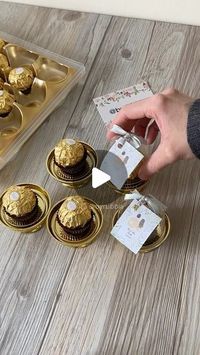 Rubbia on Instagram: "Chocolate Wedding Favours   #chocolatefavors #fyp #wedding #weddingday #weddingfavors #weddinginspiration #ideas #favors #partyfavors #ferrerorocher #personalised #gifts #minitreats #byrubbia #london #instadaily #instamood #giveaway"