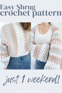 Check out this free crochet bolero pattern made with granny stripes! The crochet shrug top is made with colorful crochet granny stripe rows. Choose your own colors to make the trendy crochet granny stripe top! Click here to visit the free granny stripes crochet pattern...