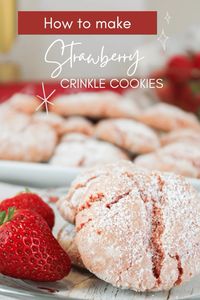 Strawberry crinkle cookies are an easy recipe to make for Valentine’s Day or anytime you want some delicious strawberry cake mix cookies. Grab the simple ingredients and make these easy cookies.