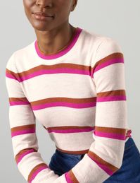 Ashley Pink Multi Cashmere Stripe Top | LK BENNETT | M&S