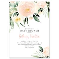 Floral + Greenery Baby Shower Invitation – Digibuddha