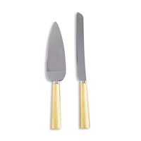 Cake Serving Set - Hammered Gold & Silver | Taylor Street Favors