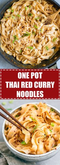 Choosingchia.com| These one pot Thai red curry only take 15 minutes to make! You'll love this quick and easy dinner that is also vegan and gluten-free!