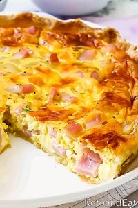 Easy Carnivore Ham & Cheese Quiche (Crustless)