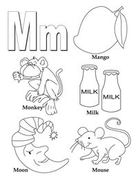 My A to Z Coloring Book Letter M coloring page