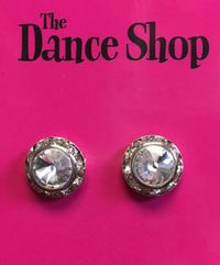 Dance Shop Competition Earrings 13mm Clear Clip