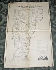 1935 MAP - VERMONT STATE PLANNING BOARD - WINTER SPORTS DEVELOPMENT | eBay