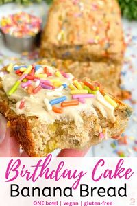 Birthday Cake Banana Bread (Gluten-Free) - Secretly Healthy Home