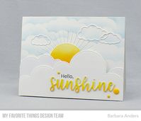 Handmade card by Barbara Anders using MFT's Say It in a Starburst card kit