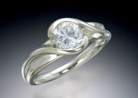 Diamond Bypass Engagement Ring