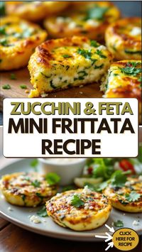 Whip up these delicious mini zucchini and feta frittatas for a quick and healthy breakfast! Packed with fresh zucchini, tangy feta cheese, and herbs, this zucchini frittata recipe is easy to make and perfect for meal prep. These bite-sized frittatas are light, fluffy, and full of flavor. Whether you need a quick snack or a grab-and-go breakfast, this recipe has you covered! Full Recipe At Dealiciousness.net #FetaCheese #ZucchiniFrittataRecipe