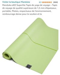 Manduka eKO Superlite Tapis de yoga de voyage – Tapis de voyage de qualité supérieure de 1,5 mm d'épaisseur, portable, Pilates, respectueux de l'environnement, rembourrage dense pour le soutien