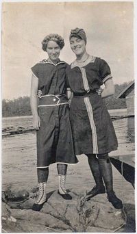 Swimsuit fashion early 20th century