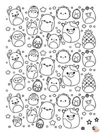 Squishmallows Coloring Pages for Kids | Free Printable Sheets