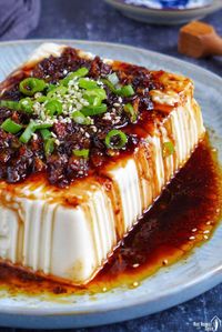 Silken Tofu with Scallions and Soy Dressing - Red House Spice