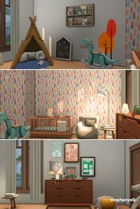 Nursery with few activities for playful infant in The Sims 4 CC