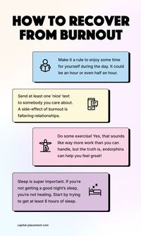 Burnout at work can be a debilitating condition. Feelings of exhaustion and helplessness are common, along with increasingly negative feelings about one’s job. Needless to say, this could affect your career adversely, but more importantly, it can impact your mental health. Check out our blog on how you can recover from burnout.