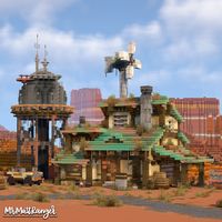 A Minecraft Fallout Settlement Base with a full Interior! You can download this build on my Patreon, just follow the link!