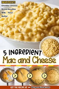 Making a simple dinner has never been easier. Made with just 5 ingredients this simple stovetop mac and cheese is an easy recipe that anyone can enjoy! Make it with cheese shells, elbow noodles, or other noodle of choice and the recipe remains the same. It's simply the best for when you want an easy mac n cheese recipe that tastes great without a ton of ingredients or effort!