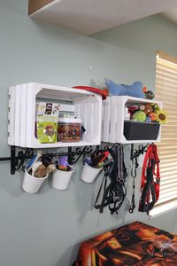 Easy DIY Crate Shelves for Organizing Pet Supplies Completed in 1 day!