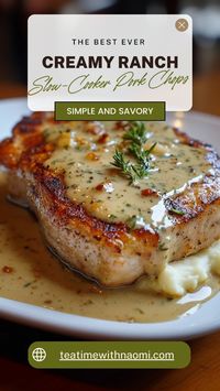 Indulge in these mouthwatering Creamy Ranch Pork Chops made effortlessly in your slow cooker! This savory and creamy dish is a time-saver and sure to impress your family or guests. Perfect for those seeking a comforting and hearty meal with minimal prep time.