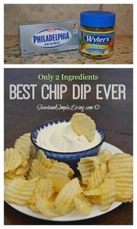 Cream Cheese Dip! This is seriously one of the best dip recipes ever! You won't believe just how easy it is to make too! ONLY 2 INGREDIENTS! Try it!!! SweetandSimpleLiving.com